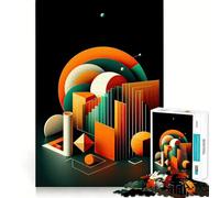 Orbital Geometric Landscap Jigsaw Puzzles for Adults1000 Pieces Strong Logic Toy Tension Relief Clear Edge Premium Gift (38x52cm)
