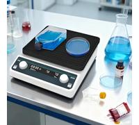 Orbital Rotator Shaker for Laboratory Use, Digital Rotary Mixer with Adjustable Speed and Timing Modes, Ideal for Mixing Samples in Petri Dishes, Culture Bottles, and Flasks