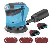 Orbital Sander Brushless with 2X 3.0Ah, 125MM Sander Compatible with DBO180Z, 15000RPM Variable Speed Random Orbital Sander, Efficient Dust Collector, Ideal for DIY, Sanding Down & Finishing Wood