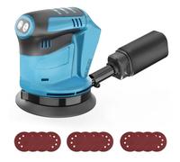 Orbital Sander Compatible with Makita 18V Battery, Cordless Random Orbital Sander with 12Pcs Sandpapers & Collection Bag, 360°Rotating Sanding Base Plate, for Sanding, Polishing (Battery not included)