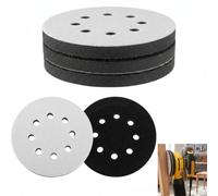 Orbital Sander Pads, 5 PCS Foam Sanding Interface Pads, 125mm Sanding Discs | Self-Adhesive Orbital Sander Polishing Pads Shock-Absorbing Sanding Pads with 8 Holes Sponge Buffer Pad for Orbital Sander