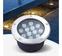 OrbitCob LED Outdoor Recessed Ground Light 85-265V Wide Voltage IP67 Waterproof Stainless Steel Embedded Floor Lamp for Garden Terrace Plaza Walkway Landscape Lighting(Warm White 3000K,6W)