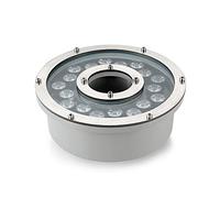 OrbitCob® LED Ring Fountain Light IP68 Waterproof 12V/24V Low Voltage Underwater Spotlight with Central Nozzle Hole for Pond, Pool & Garden Water Feature Lighting(Purple,18W(24V))