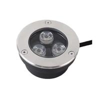 OrbitCob Ultra Thin Walkover Lights Terrace Garden 3W LED Buried Light IP68 Waterproof 304 Stainless Steel for Lawn, Swimming Pool, Lighting(Cold White 6000K,220V)