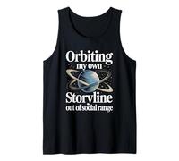 Orbiting My Own Storyline Astronomy Bookworm Introvert Tank Top