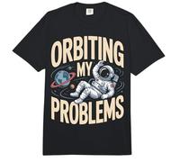 Orbiting My Problems Funny Astronaut Space Comfort Colors Adult Heavyweight T-Shirt