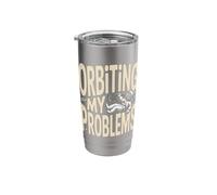 Orbiting My Problems Funny Astronaut Space Stainless Steel Insulated Tumbler