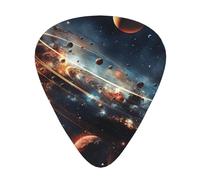 orbiting planet 12 Pack Guitar Picks Plectrums with Organizer Storage Box, ABS Material Picks for Acoustic & Electric Guitar, 3 Thickness Options