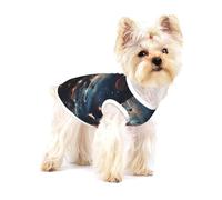 orbiting planet Print Pet T-Shirt - Summer Dog Clothes Soft Puppy Apparel Outfit for Small Dogs and Cats Daily Outdoor Wear