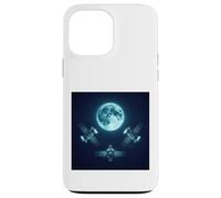 Orbiting Satellites under the terrestrial moon Funny Meme Case for iPhone 13 Pro Max