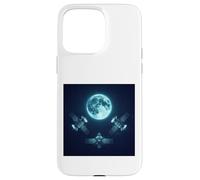 Orbiting Satellites under the terrestrial moon Funny Meme Case for iPhone 15 Pro Max