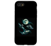 Orbiting Satellites under the terrestrial moon Funny Meme Case for iPhone SE (2020) / 7/8