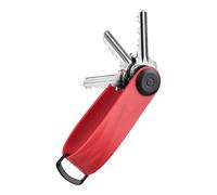 Orbitkey Active Key Organizer Lite | Weather Resistant, Stainless Steel Locking Mechanism, Slim & Quiet Profile (Ruby)
