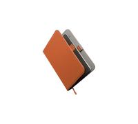 orbitkey Compendium - Premium Vegan Leather & Recycled Fabric - Leather-Free Notebook Cover - Elastic Cord Closure, Hidden Card Slots & Pen Holder - Organizer & Document Folio (Terracotta, A5)