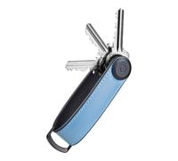 orbitkey Key Organizer Hybrid Leather | Premium Nappa leather & TPU, Stainless Steel Locking Mechanism, Slim & Quiet Profile, Lake Blue, One size