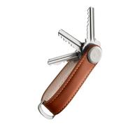 orbitkey Leather Key Organiser - Cognac with Tan Stitching