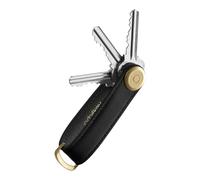 Orbitkey Saffiano Leather Key Organizer | Holds up to 7 Keys, Liquorice Black, Default