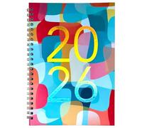 Orbitron 2026 A5 Spiral Bound Week To View Diary WTV Planner Non Scratch Paper Diary (Pink)