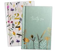 Orbitron 2026 A5 Week To View Botanical Butterflies & Rabbit WTV Personal Diary Planner (Rabbit Green)