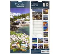 Orbitron 2026 Slim Month To View Spiral Bound Photo Wall Calendar Coast, Scene, Cottages &Garden (Coasts)
