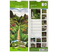 Orbitron 2026 Slim Month To View Spiral Bound Photo Wall Calendar Coast, Scene, Cottages &Garden (Gardens)