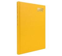 Orbitron 2027 Diary A5 Week to View | Hardback Personal Organiser & Casebound Planner, Daily Journal for Home, Office & School Organization (Yellow)