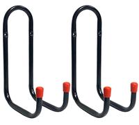 Orbitron 2Pcs 100mm Tubular Double Hook Hanging Bikes Garage Hoses Furniture Tools