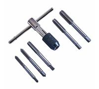 Orbitron 6-Piece T-Handle Tap Wrench and Die Set, Premium Tool Steel | Metric Threading Tool Kit Includes M6, M7, M8, M10, M12 Taps and Die Holder