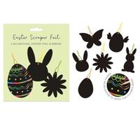 Orbitron 6Pc Easter Scratch Art Scraper Foil Hanging Decorations Easter Tree Crafts Craft