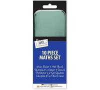 Orbitron Compact Maths Geometry Set with Compass Ruler Protractor Sharpener for School Exam 10pcs