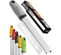 ORBLUE PRO Citrus Zester & Cheese Grater - Versatile Kitchen Tool for Lemon, Parmesan, Ginger, Garlic Nutmeg Chocolate Fruits & Veggies - Razor-Sharp Stainless Steel Blade Grater with Protective Cover