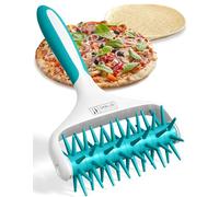 Orblue Pizza Dough Docker, Pastry Roller with Spikes, Pizza Docking Tool - Prevents Dough Blistering, Aqua