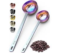 ORBLUE Stainless Steel Coffee Scoop Set: Measuring Spoons for Ground Coffee, Espresso, Tea, Sugar & Milk Powder - 2 Sizes