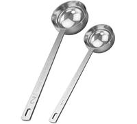 ORBLUE Stainless Steel Coffee Scoop Set 2 Pack - 1 Tbsp (15 ml) & 2 Tbsp (30 ml) Coffee Measuring Spoons with Long Handle, Dishwasher Safe Gift for Coffee Lovers