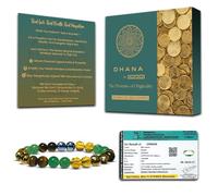 ORBON DHANA Certified Scientific Money Magnet Bracelet - Original 7 Chakra Navagraha Stone for Men & Women | Wealth, Prosperity & Abundance Gemstone with Activation Card & Authenticity Certificate