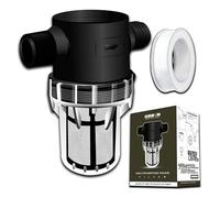 ORBON Inline Water Filter - 1/2" MNPT to MNPT, Fine Mesh Sediment Filter for Whole House, Under Sink, Shower, Washing Machine, Garden Hose, Well Water, Tap - Reusable Pre-Filter & Water Strainer