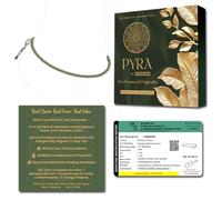 ORBON PYRA Certified Original Raw Pyrite Anklet for Women - Natural Money Magnet Crystal Payal | Pyrite Crystal Anklet for Wealth & Success | with Activation Card & Authenticity Certificate