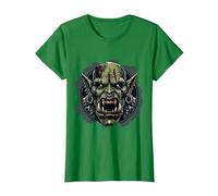 Orc Face Warrior Costume Orcs Fantasy Creature T-Shirt, Women, Kelly Green, X-Large