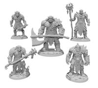 Orc Party Pack Set DnD TTRPG Miniature 32mm Scale D&D RPG NPC Enemies Orcs Creature Wargaming Figure Main Enemy Boss hammer Unpainted 28