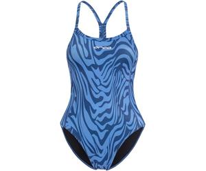 ORCA 2026 Womens Core One Piece Thin Strap Swimsuit - Deep Blue Blue Sky