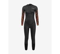 Orca Breast Stroke Open Water Long Sleeve Wetsuit Black Orange White Women - M