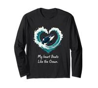 Orca Emotion Marine Love Sea Beats Ocean Rhythm Product Long Sleeve T-Shirt