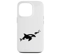 Orca Encounter Scuba Diving Deep Ocean Boating Snorkling Case for iPhone 13 Pro