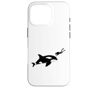 Orca Encounter Scuba Diving Deep Ocean Boating Snorkling Case for iPhone 16 Pro