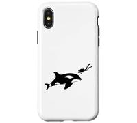 Orca Encounter Scuba Diving Deep Ocean Boating Snorkling Case for iPhone X/XS