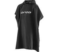 ORCA Hooded Poncho or Changing Robe Towel for Beach Watersports & Surfing - Changing Robe - Black - Lightweight - Unisex