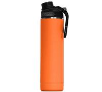 ORCA Hydra 22oz | Insulated, Stainless Steel Water Bottle with Powder Coat Finish & Silicone Grip Whale Tale Handle, Dishwasher Safe Sports Bottle - Blaze Orange