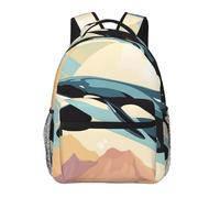 Orca In The Sea Cute Backpack Waterproof Lightweight Casual Backpack One Size Daypack Travel Laptop Bag For Men Women