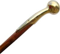 Orca INTERNATIONAL Co. Wooden Walking Stick Vintage Antique Designer Stick with Brass Handle Brown Handmade Walking Stick