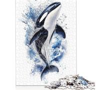 Orca - Killer Whale 1000 Pieces Puzzles for Teenagers Gifts Wooden Puzzle Jigsaws for Adults Home Educational Games DIY Toys 1000pcs (75x50cm)